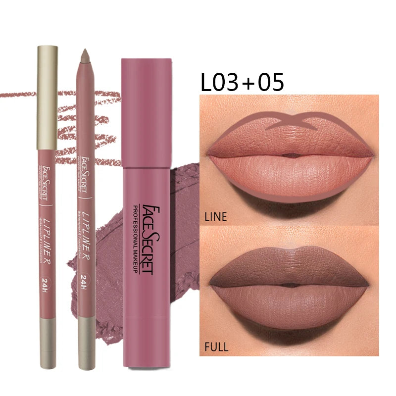 Matte Lipliner &amp; Lipstick Set