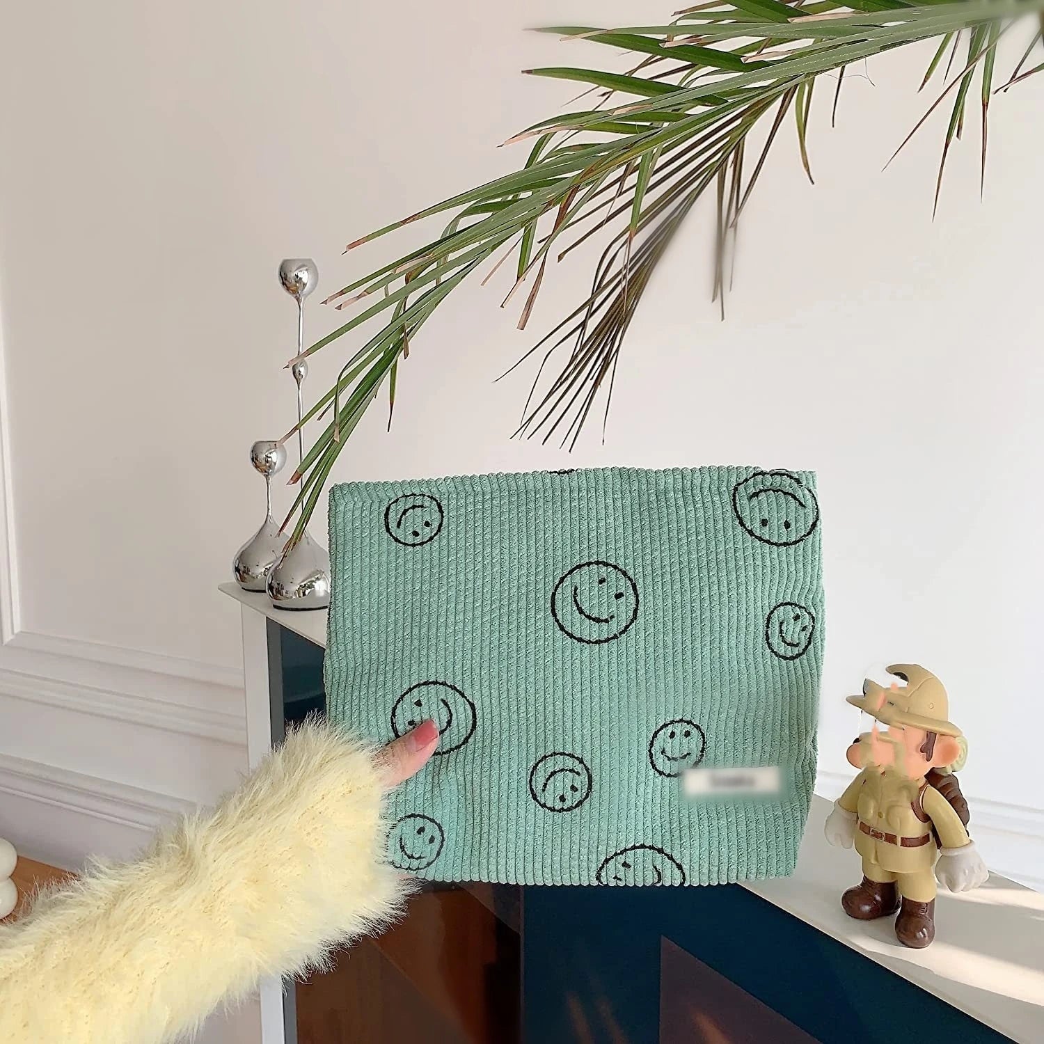 Checkered Makeup Bag