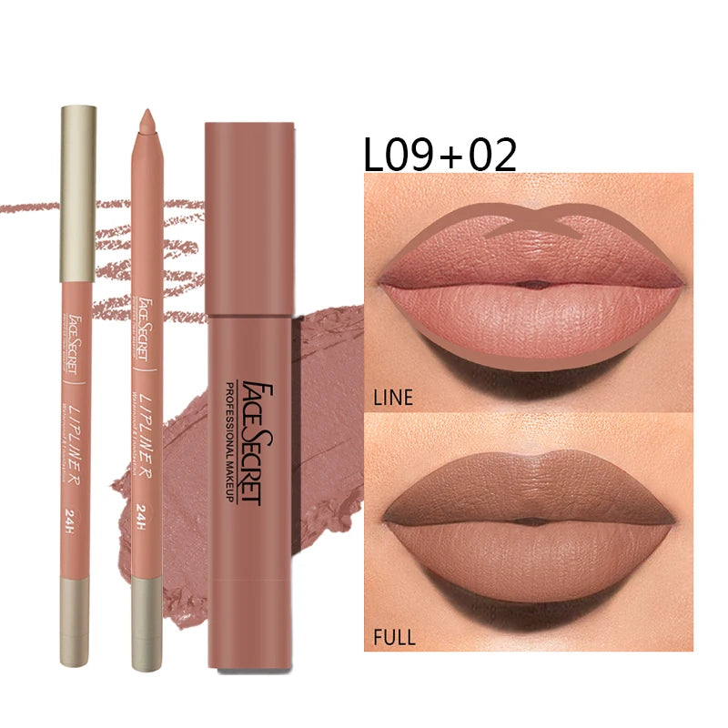 Matte Lipliner &amp; Lipstick Set
