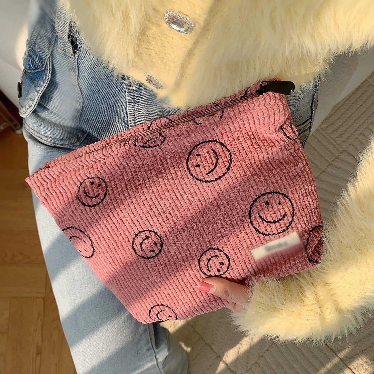 Checkered Makeup Bag